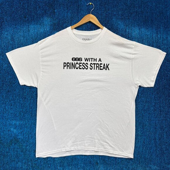 Charli XCX Princess With A Streak Popstar White T-Shirt Size 2X - Picture 1 of 4